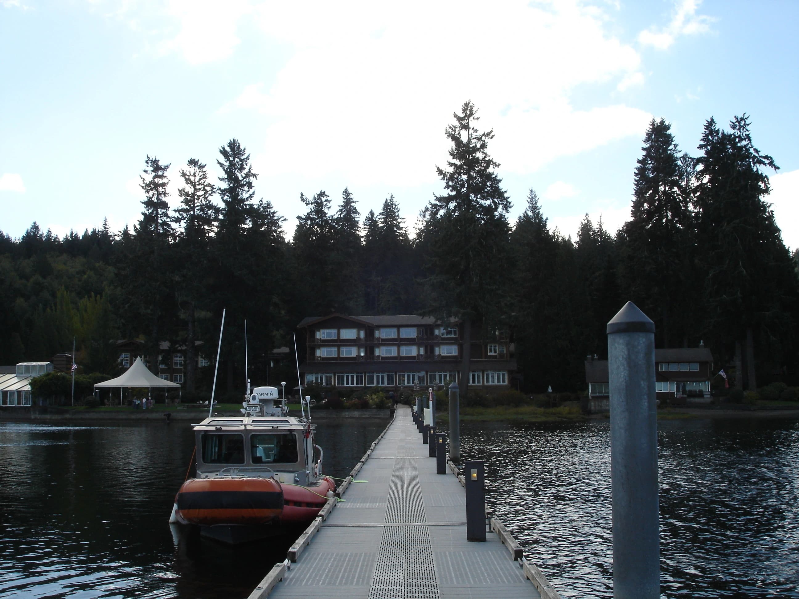 Dock leading back to the resort house